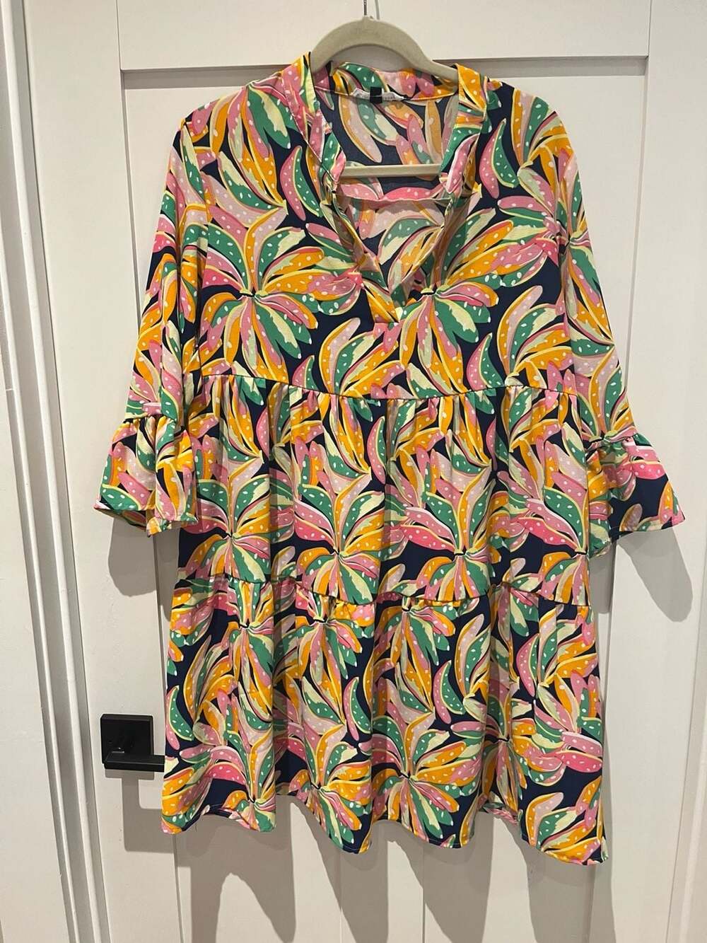 Michelle McDowell Morgan Tiered Ruffle Dress in Going Bananas Print
